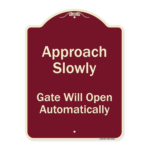 Designer Series-Approach Slowly Gate Will Open Automatically, 24" x 18", BU-1824-9864